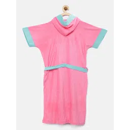 Sand Dune Boys Pink & Blue Hooded Bathrobe image 2