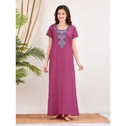Sand Dune Embroidered Maxi Nightdress-picture-35