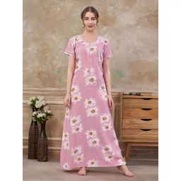 Sand Dune Floral Printed Maxi Nightdress-picture-21