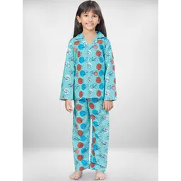 Sand Dune Unisex Kids Printed Night suit-picture-22