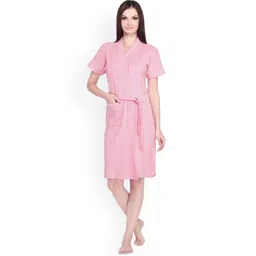 Sand Dune Women Plus Size Pure Cotton Bath Robe with Belt-picture-10