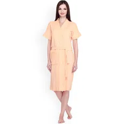 Sand Dune Women Plus Size Pure Cotton Bath Robe with Belt-picture-11