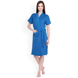 Sand Dune Women Plus Size Pure Cotton Bath Robe with Belt-picture-23