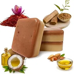 Sandalwood & Saffron Magic Soaps | Paraben-Free Handmade Bath Soap | Chandan & Kesar Skin Brightening & De-Tan Removal Soap for Men & Women | Natural & Ayurvedic Glow Soap-PACK OF 3-picture-48