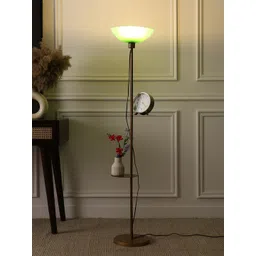 SANDED EDGE Green & Gold Toned Shelf Floor Lamp-picture-43