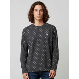 SANDPIPER Men Geometric Printed Round Neck Cotton T-shirt-picture-31