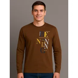 SANDPIPER Men Typography Printed Round Neck Cotton T-shirt-picture-19