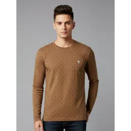 SANDPIPER Polka Dots Printed Round Neck Cotton T-shirt-picture-22