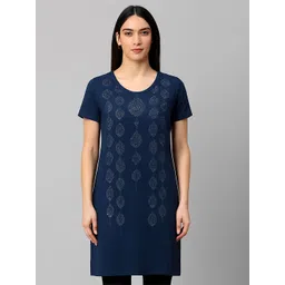 SANDPIPER Women Printed Cotton Longline Top-picture-33