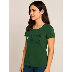 SANDPIPER Women Typography Printed T-shirt image 5