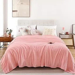 Sands® Super Soft Double Bed Woollen Quilt Cover, 310TC Warm Duvet Cover, Woolen Duvet Cover/Rajai Cover/Blanket Cover/Quilt Cover King Size=90x100 Inches, Winter Blanket Cover (Peach)-picture-17