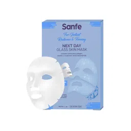 Sanfe Next Day Glass Skin Mask | For hydration, pore minimizing & detan, hydrolyzed collagen, 1 mask-picture-20