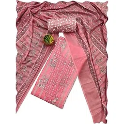 sanganee fashion Women's Cotton Printed Unstitched Salwar Suit Dress Material with Embroidery Dupatta, Embroidery Neck Work-picture-33