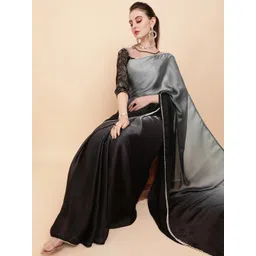 Sangria Black Ombre Satin Saree-picture-20
