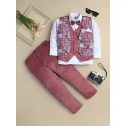 Sangria Boys 4-Pcs Geometric Printed with Sequins Suit Set-picture-20