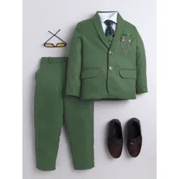 Sangria Boys 5 Piece Shawl Collar Blazer with Shirt Trousers Waistcoat & Tie Suit Set-picture-31