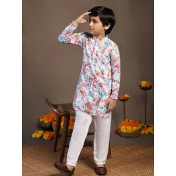 Sangria Boys Digital Geometric Printed Kurta Sets-picture-22