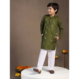 Sangria Boys Embroidered Kurta & Pyjama Set image 4