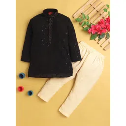 Sangria Boys Embroidered Straight Kurta & Pyjamas-picture-42