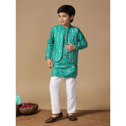 Sangria Boys Printed Kurta Set-picture-26