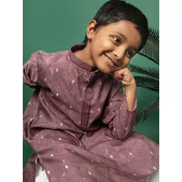 Sangria Boys Woven Silk Kurta with Salwar-picture-26