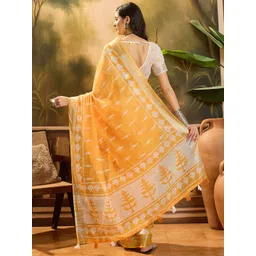 Sangria Ethnic Motifs Printed Saree With Blouse Piece image 4