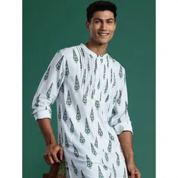 Sangria Ethnic Motifs Printed Straight Kurta Set-picture-26