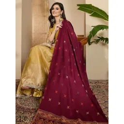 Sangria Ethnic Motifs Woven Design Shawl-picture-10