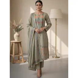 Sangria Ethnic Motifs Woven Design Unstitched Dress Material-picture-13