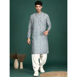 Sangria Floral Printed Cotton Straight Kurta-picture-23
