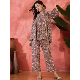 Sangria Floral Printed Pure Cotton Tunic & Trouser-picture-19