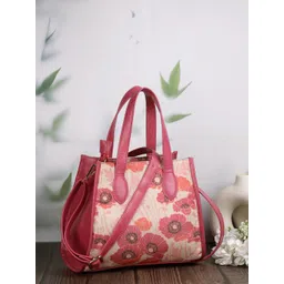 Sangria Floral Printed Structured Handheld Bag-picture-41