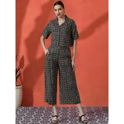 Sangria Floral Printed Top & Palazzos Co-Ords-picture-15