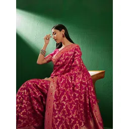 Sangria Floral Woven Design Banarasi Saree-picture-41