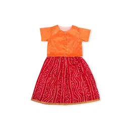 Sangria Girl Bandhani Cotton Lehenga-picture-28