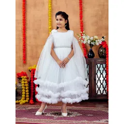 Sangria Girls Embellished Net Gown-picture-21