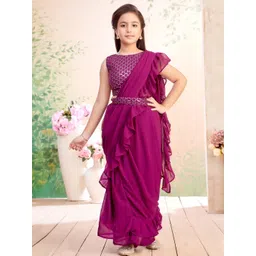 Sangria Girls Embellished Ready to Wear Lehenga Saree With Attachable Dupatta-picture-34