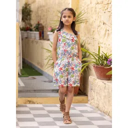 Sangria Girls Floral Printed Drop Shoulder Playsuit-picture-23
