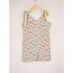 Sangria Girls Floral Printed V-Neck Jumpsuit image 5
