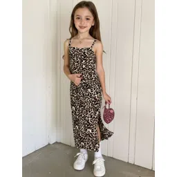 Sangria Girls Leopard Printed Dress-picture-43