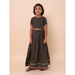 Sangria Girls Printed Pure Cotton Lehenga Choli-picture-25