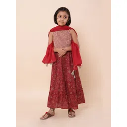 Sangria Girls Printed Pure Cotton Lehenga Choli & Dupatta-picture-42