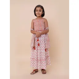 Sangria Girls Printed Pure Cotton Lehenga Choli & Dupatta-picture-11