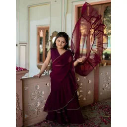 Sangria Girls Saree With Blouse-picture-16