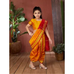 Sangria Girls Woven Design Zari Banarasi Saree-picture-42