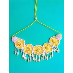 Sangria Gold-Plated Pearl Beaded Choker Jewellery Set image 3