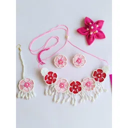 Sangria Gold-Plated Pearl Beaded Jewellery Set-picture-15