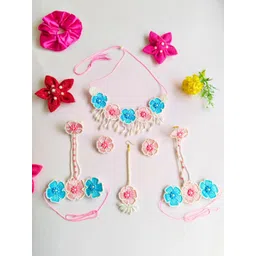 Sangria Gold-Plated Pearl-Beaded Jewellery Set-picture-19