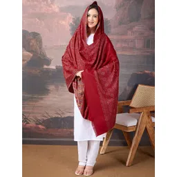 sangria House of Pataudi Women Floral Woven Design Shawl-picture-41