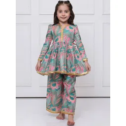 Sangria Kids-Girls Pure Cotton Kurta Sets With Dupatta-picture-11